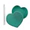 John Bead Crystal Lane DIY Teal Heart Rhinestone Sorting Trays with Pickup Stick